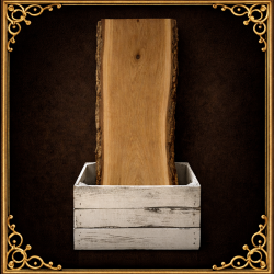 Holzplatte im rustikalen Kasten